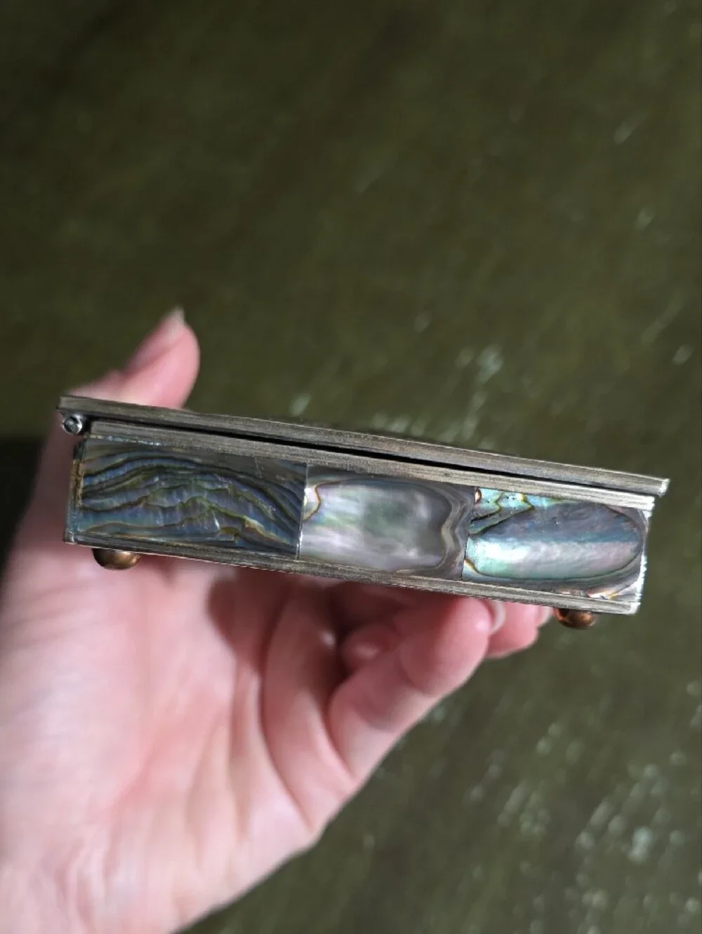 Vintage Abalone Shell Jewelry Holder